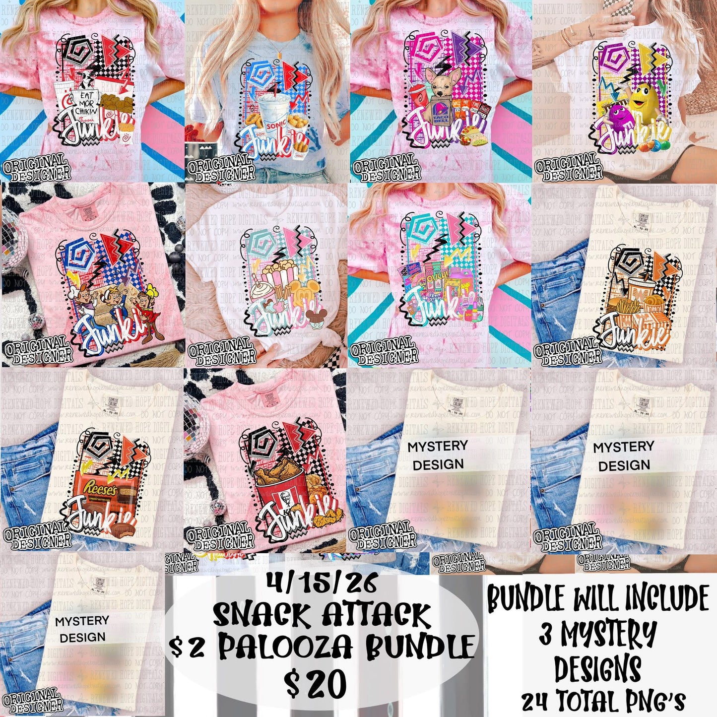 💠🩷 RETRO FERAL FOR A FOOD/JUNKIE PALOOZA BUNDLE 🩷💠