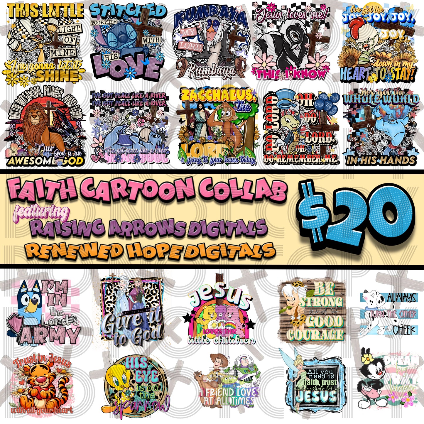 ✝️FAITH CARTOON COLLAB w/Raising Arrows Digitals✝️