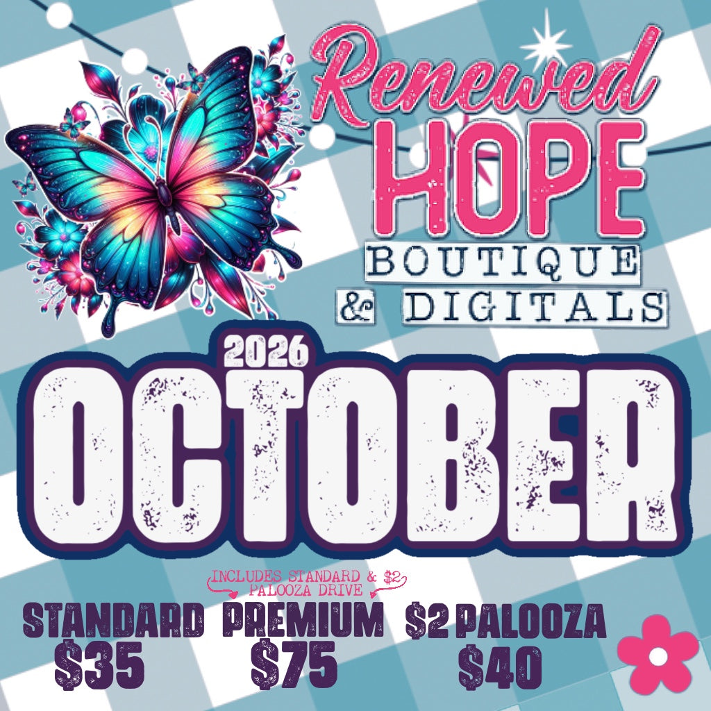 OCTOBER 2026 MONTHLY DRIVE DESIGN DRIVE/STANDARD/PREMIUM/ $2 PALOOZA DRIVE