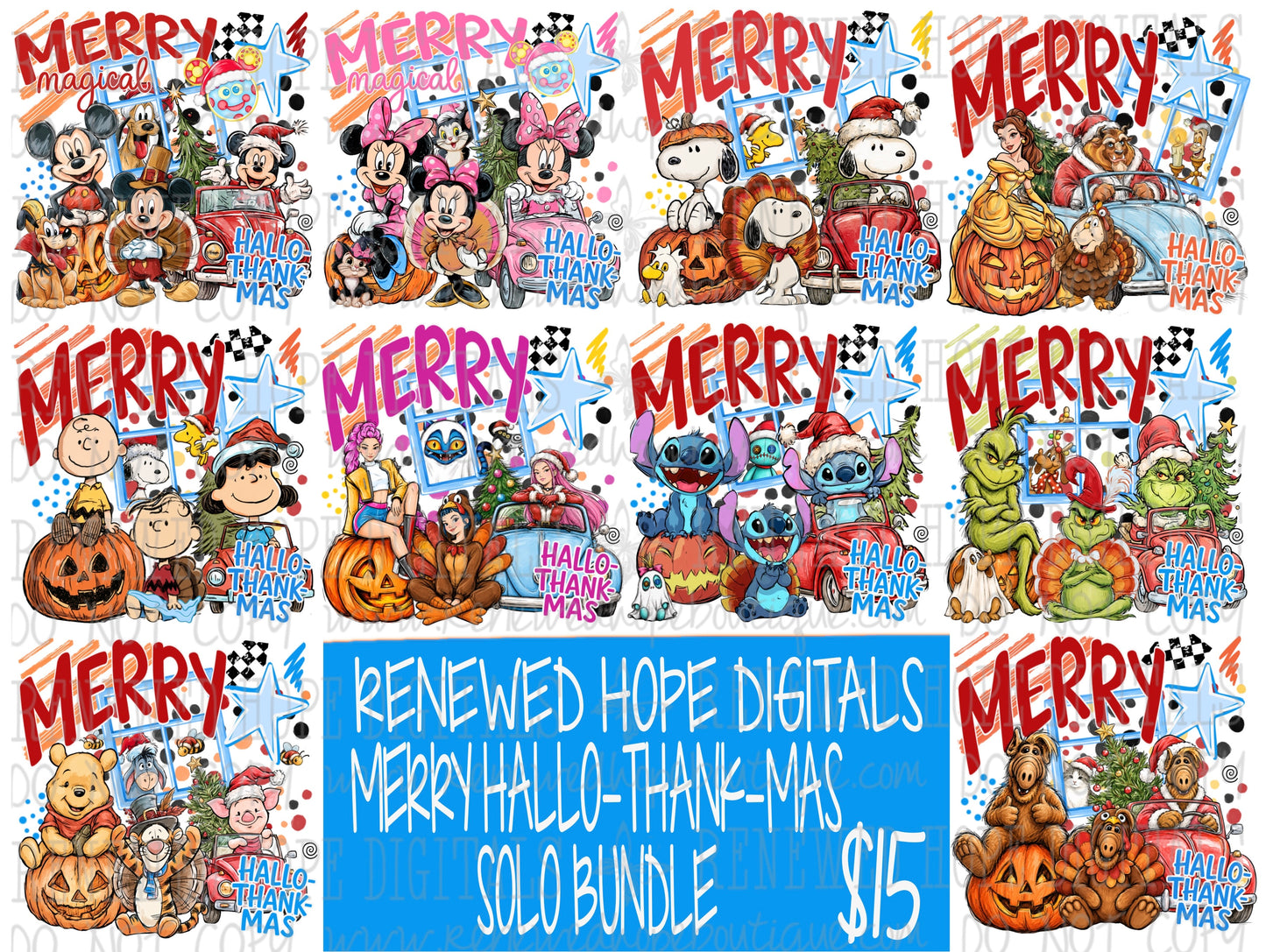 🎃🦃🎄MERRY HALLO-THANK-MAS MINI SOLO BUNDLE 🎃🦃🎄