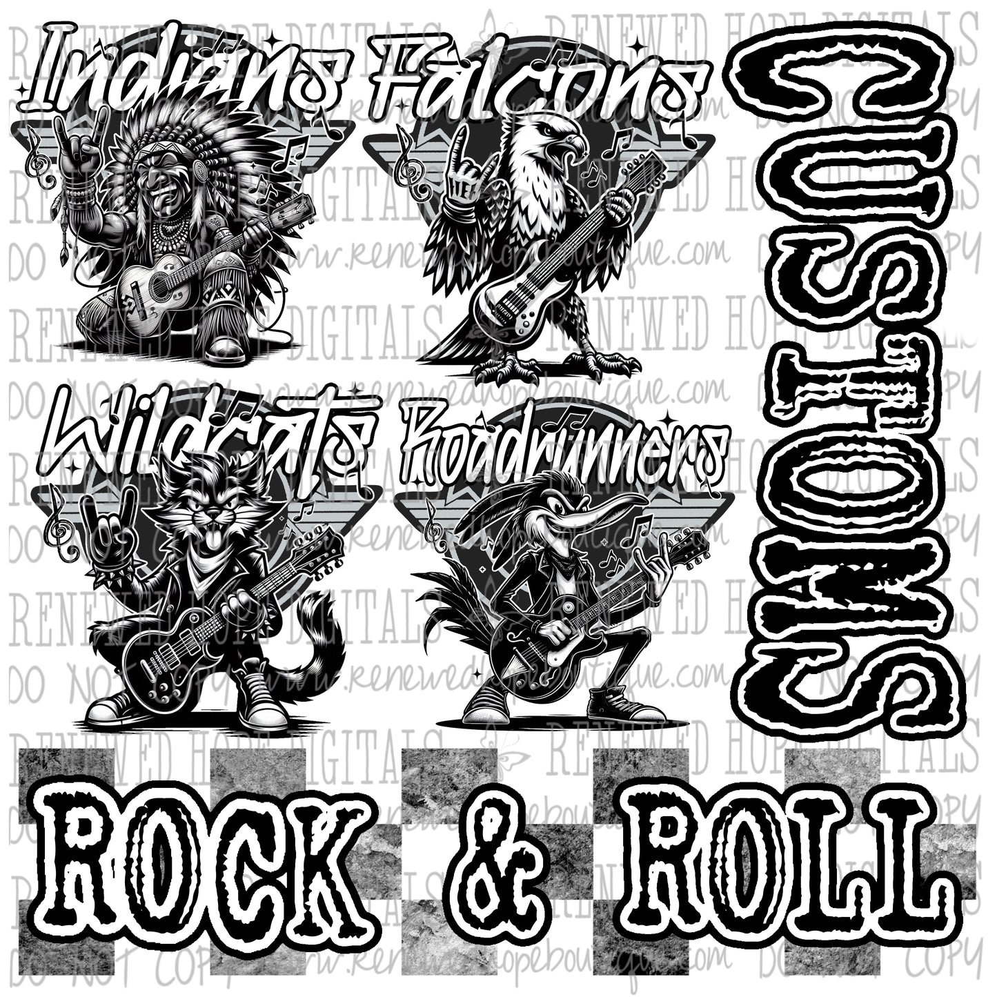 🎶CUSTOM GENERIC ROCK & ROLL MASCOT🎶
