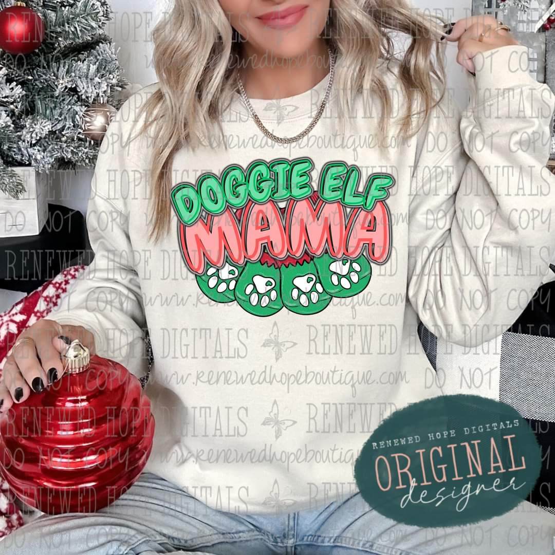 🎄 Doggie Elf Mama 🐾