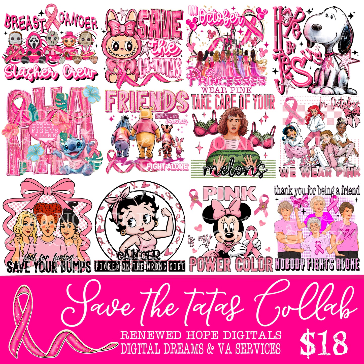 🎀 SAVE THE TATAS MINI COLLAB W/DIGITAL DREAMS AND VA SERVICES💕