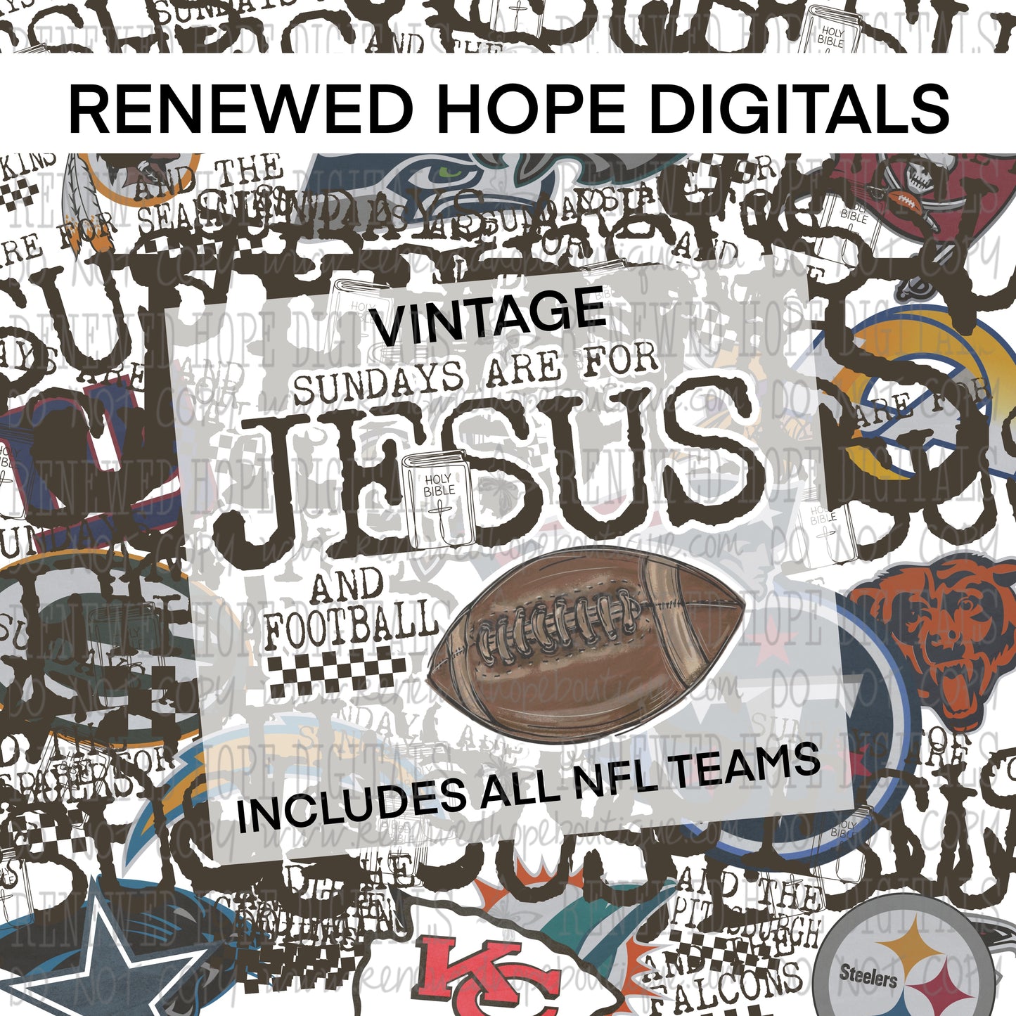 🏈SUNDAYS ARE FOR JESUS AND FOOTBALL SOLO BUNDLE 🏈