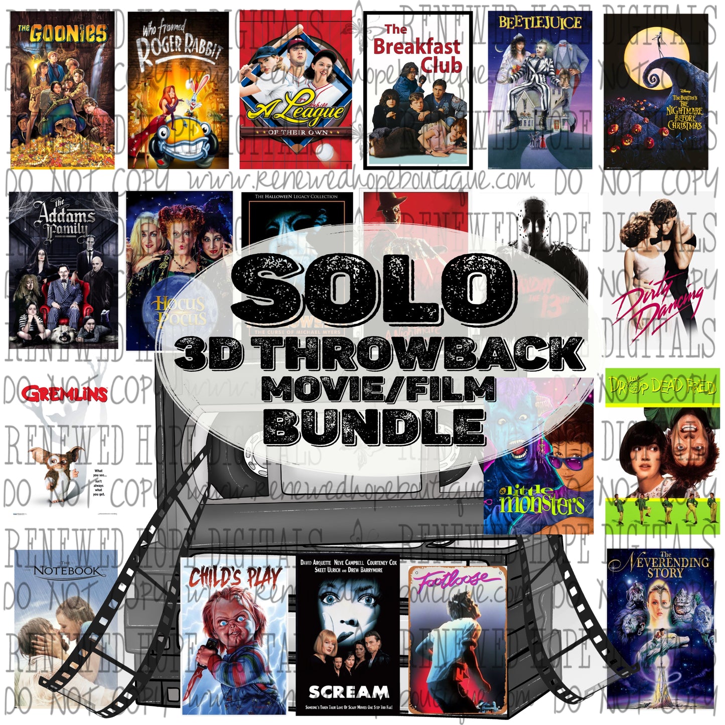 ✨3D THROWBACK MOVIE/FILM SOLO BUNDLE✨