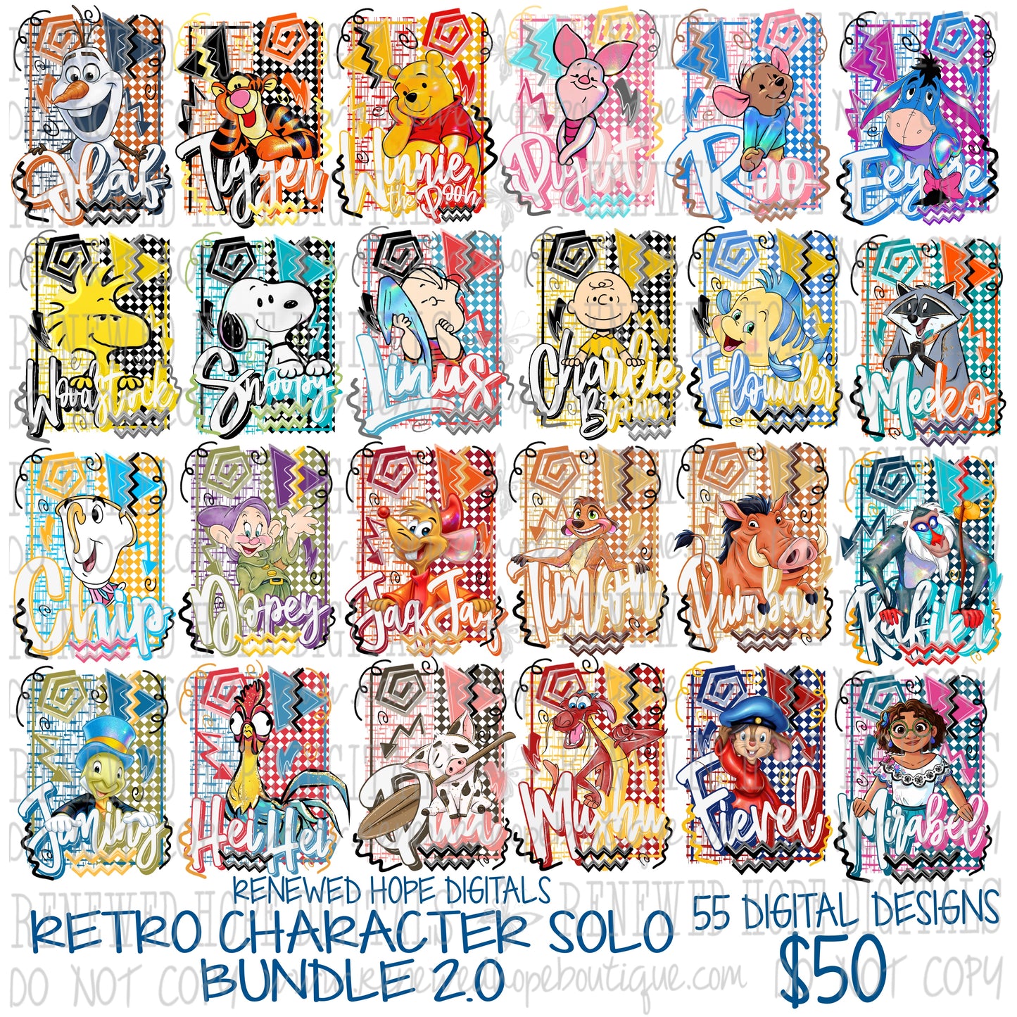 🔵🔻🔸 RETRO CHARACTER 2.0 MEGA SOLO BUNDLE 🔸🔻🔵