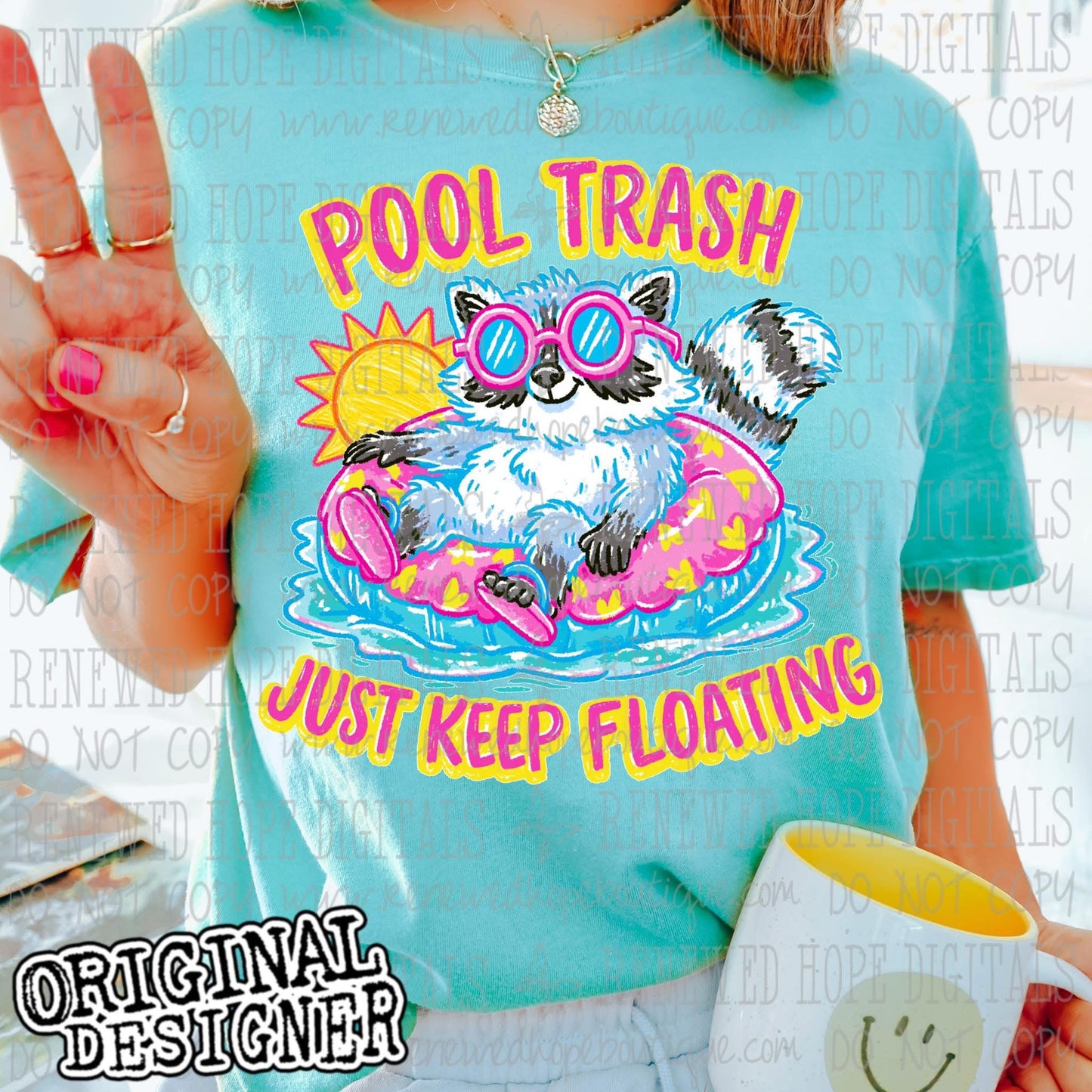 🦝💦 POOL TRASH JUST KEEP FLOATING💦🦝