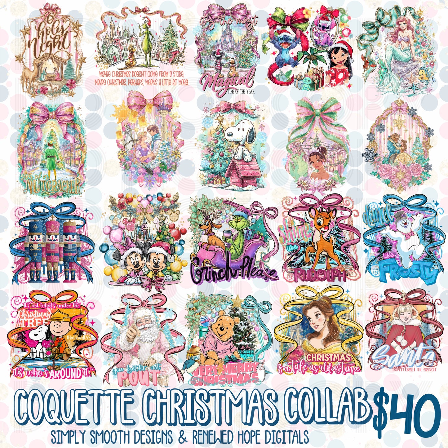 🎀COQUETTE CHRISTMAS COLLAB W/SIMPLY SMOOTH DESIGNS🎄
