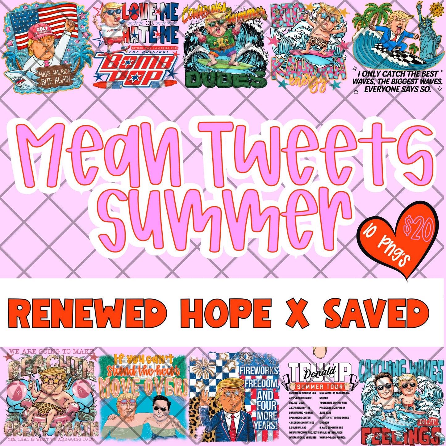 🇺🇸MEAN TWEETS SUMMER COLLAB W/SAVED DIGITAL DESIGNS💦