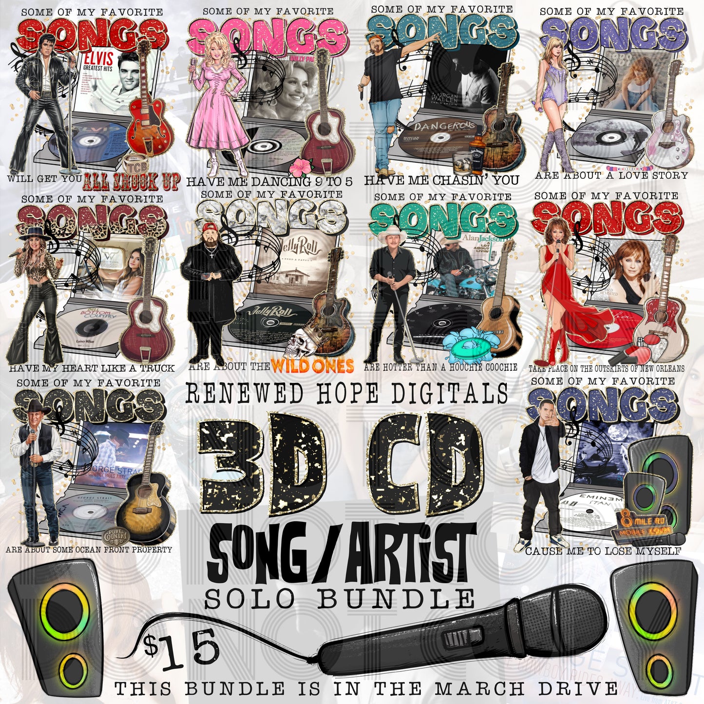 ✨PART 1 3D CD SONG/ARTIST SOLO BUNDLE✨