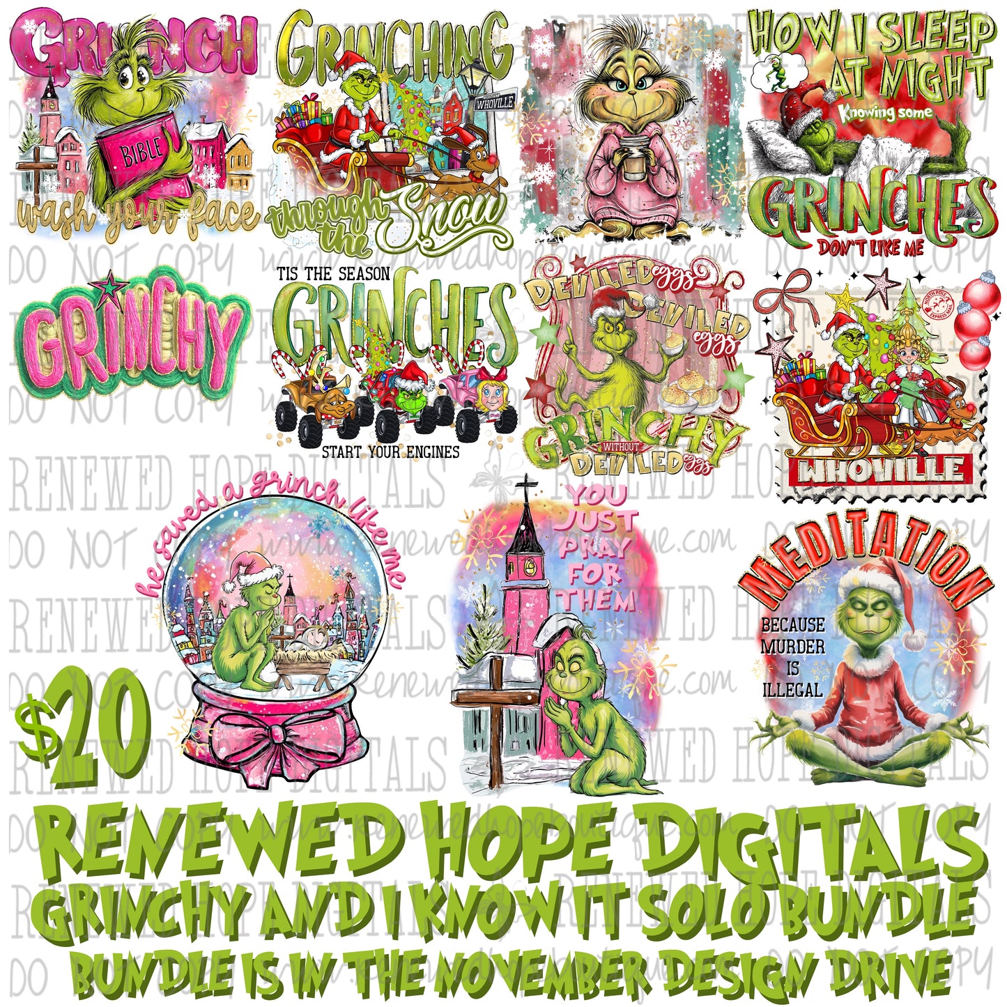 ✨GRINCHY AND I KNOW IT SOLO BUNDLE🎄