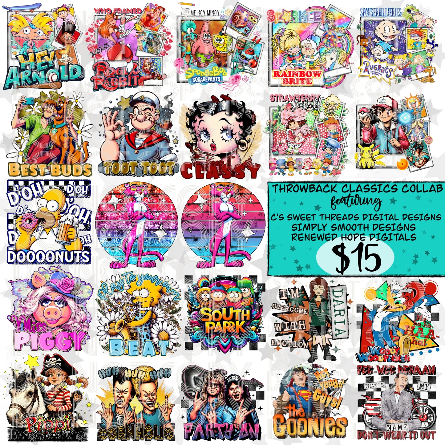 💙Throwback Classics Collab with C's Sweet Threads and Simply Smooth Designs💙