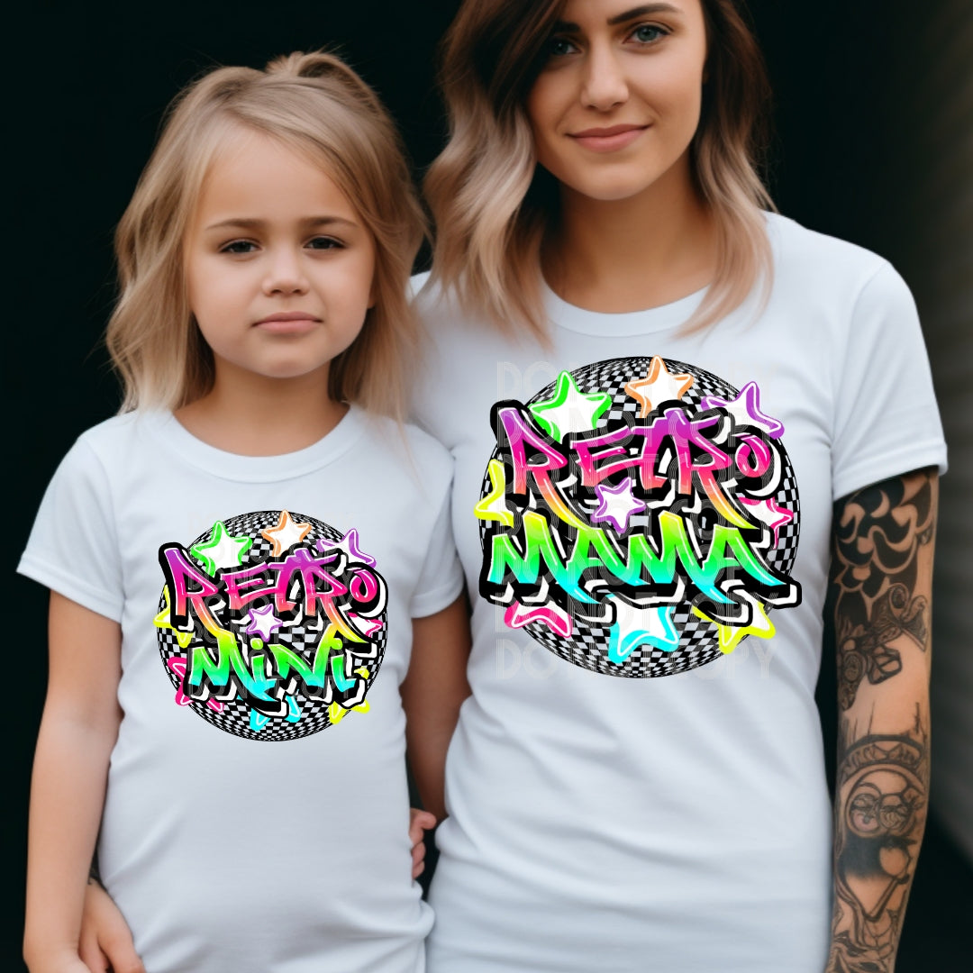 🩷💛Retro Mama/Mini Set💚🩵