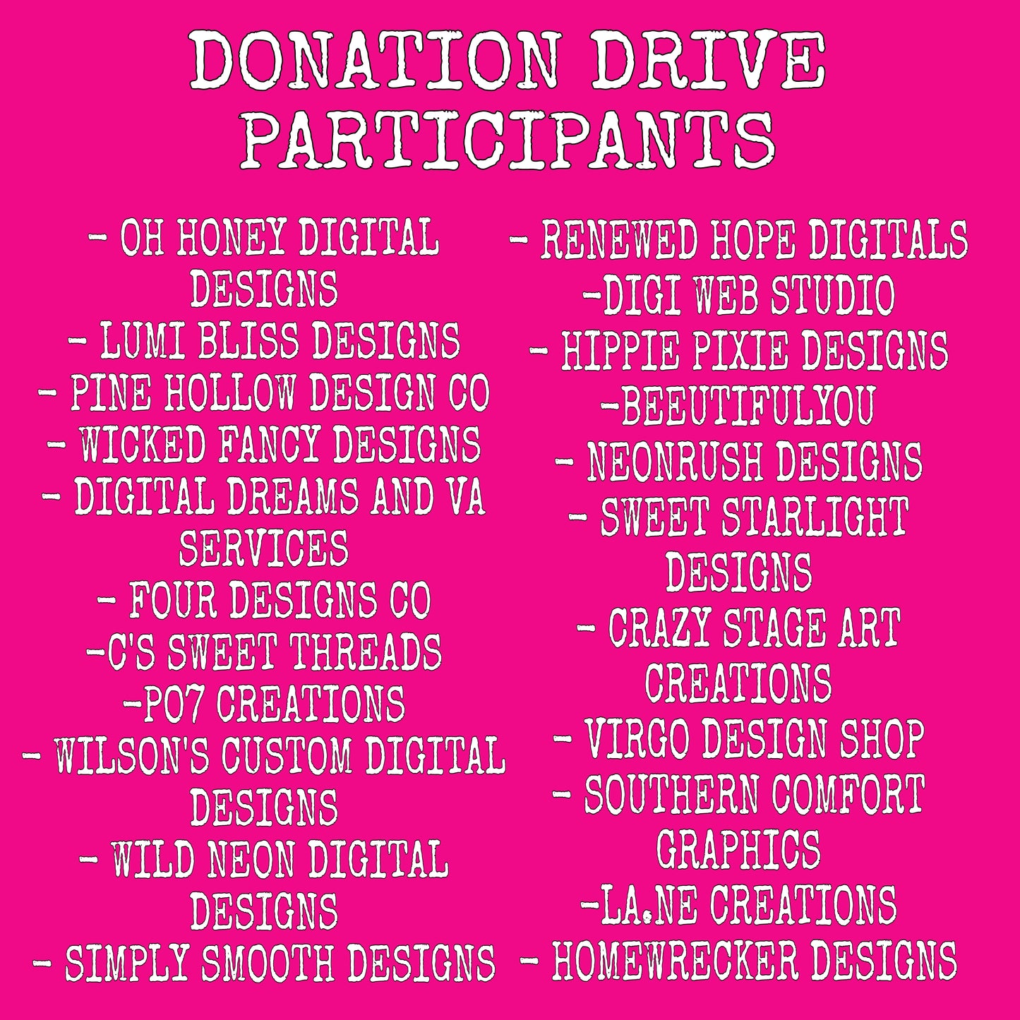 🩷DONATION DRIVE🩷