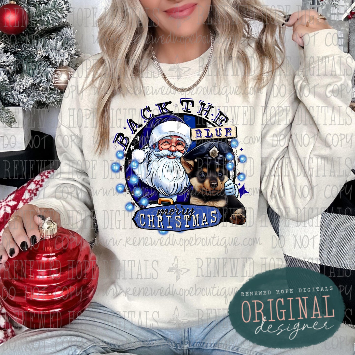 👮♂️ Back The Blue Merry Christmas 🎄