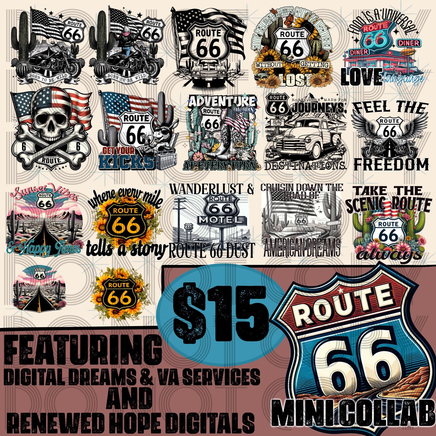 🚘Route 66 Collab w/ Digital Dreams And VA Services🚘