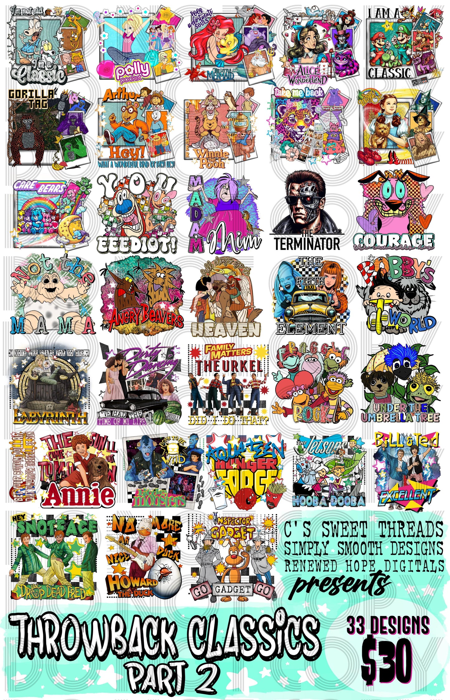 💙Throwback Classics Collab Pt 2 with C's Sweet Threads and Simply Smooth Designs💙