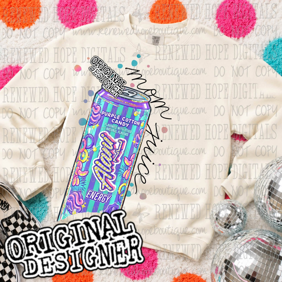 🥤🩷DELULU DRINKY DRINK MOM JUICE PURPLE COTTON CANDY ENERGY DRINK 🥤🩷