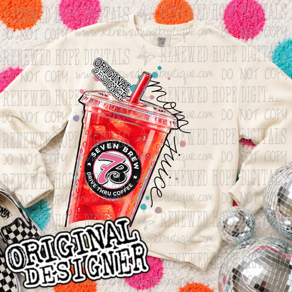 🥤🩷DELULU DRINKY DRINK MOM JUICE 7 RED DRINK🥤🩷