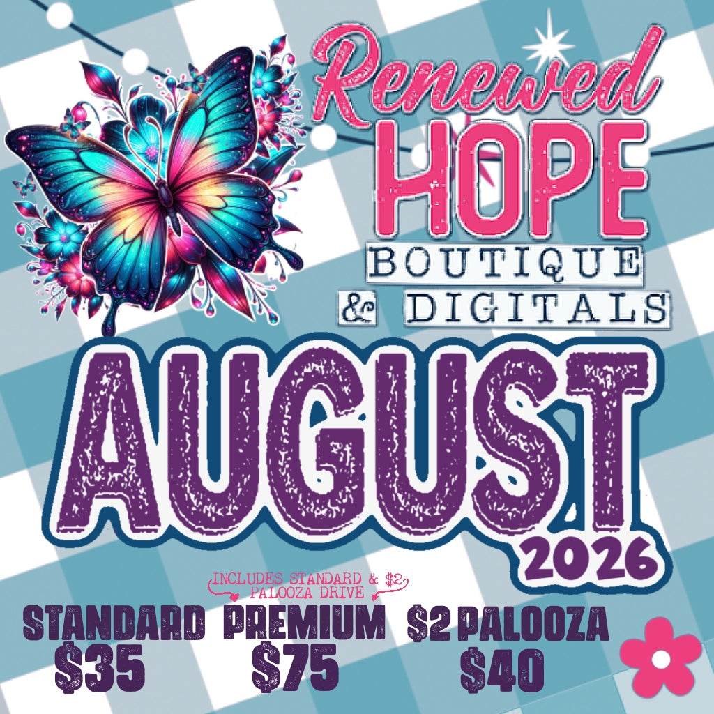 AUGUST 2026 MONTHLY DRIVE DESIGN DRIVE/STANDARD/PREMIUM/ $2 PALOOZA DRIVE