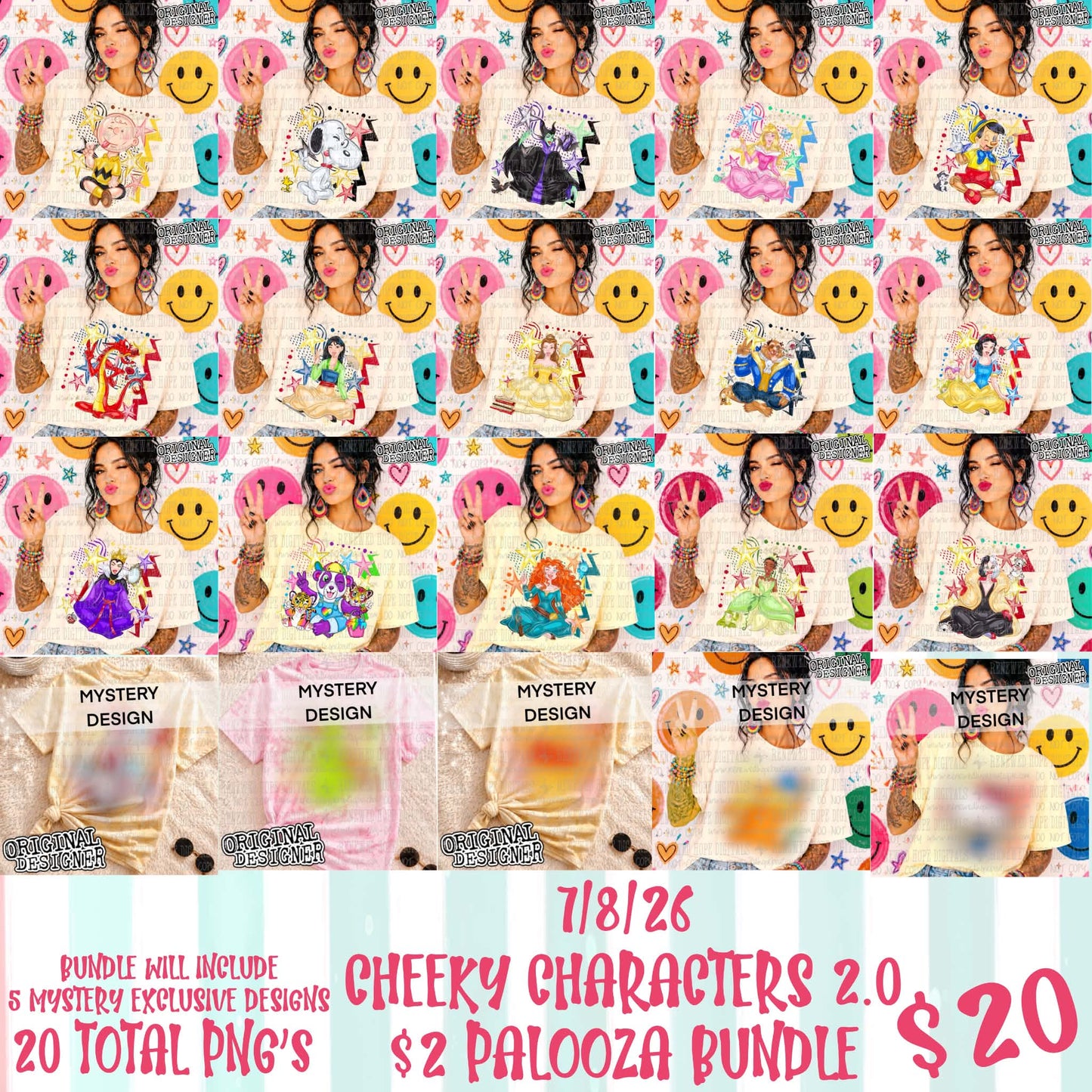 ⭐️✌🏼CHEEKY CHARACTERS 2.0 $2 PALOOZA BUNDLE✌🏼⭐️