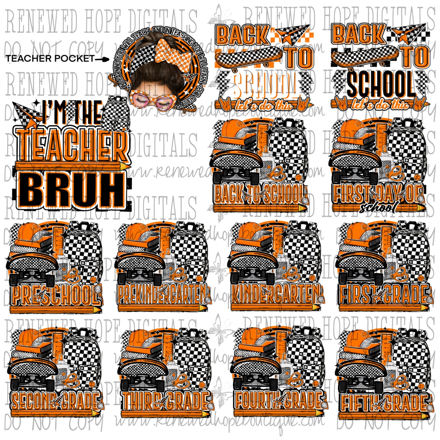 🧡🖤RETRO BACK TO SCHOOL BUNDLE🖤🧡