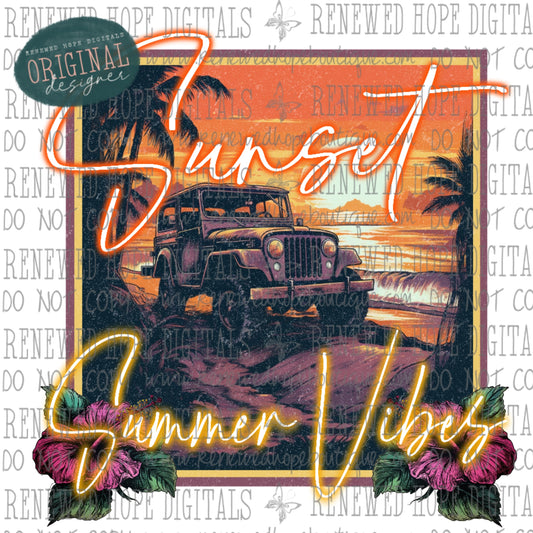 🌅JEEP SUNSET SUMMER VIBES☀️