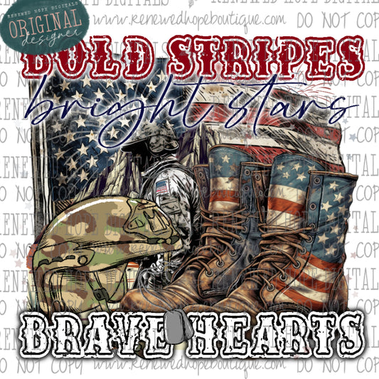 Bold Stripes Bright Stars Brave Hearts