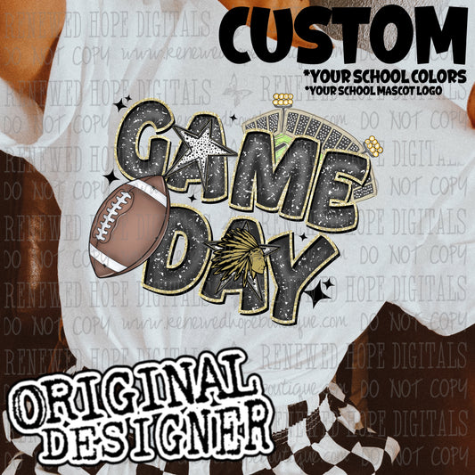 🏈GAME DAY GLITTER CUSTOM🏈
