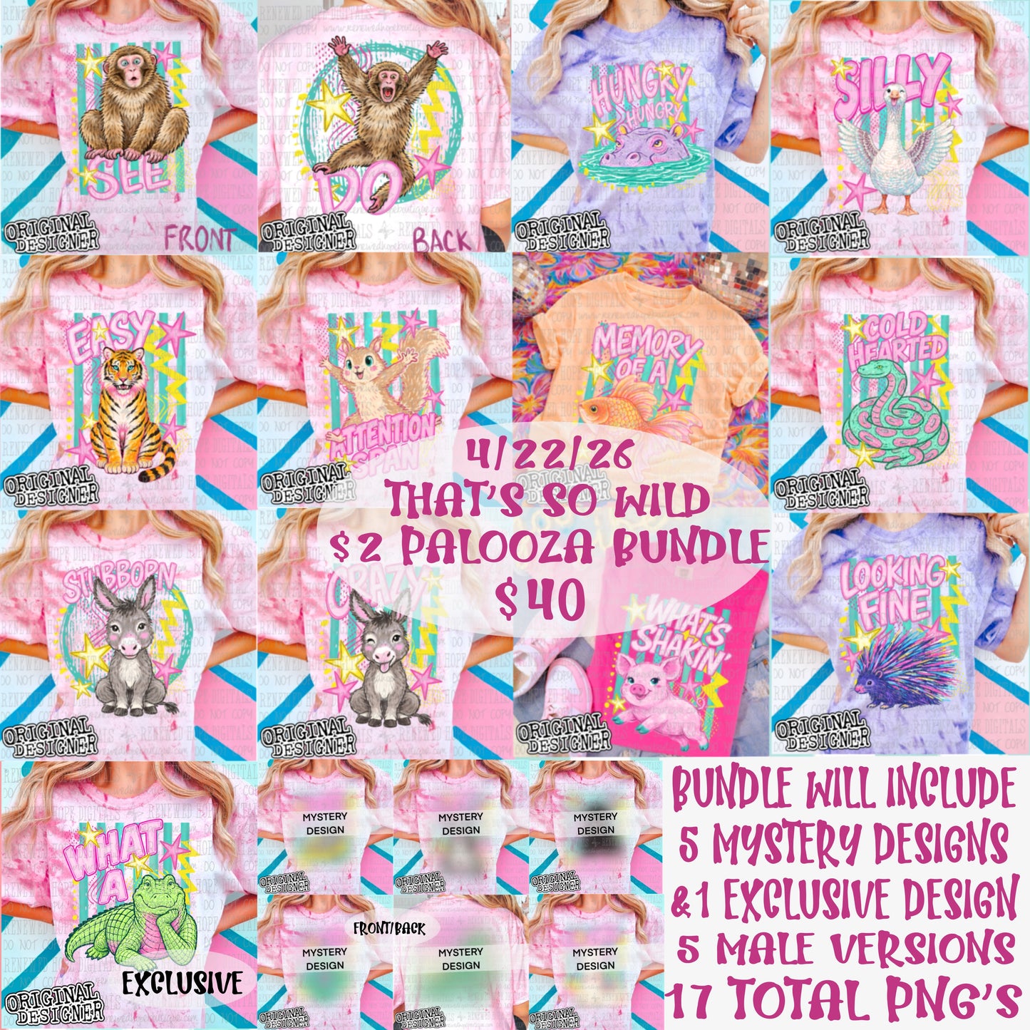 🩷🙈🪿THAT’S SO WILD PALOOZA BUNDLE🐊🫏🩷