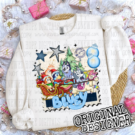 ✨️BLUE AND FRIENDS CHRISTMAS STAMP🎄