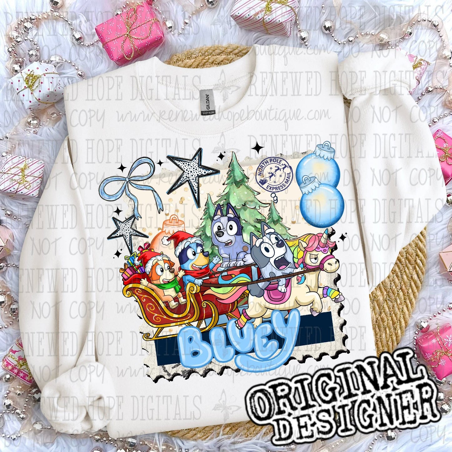 ✨️BLUE AND FRIENDS CHRISTMAS STAMP🎄