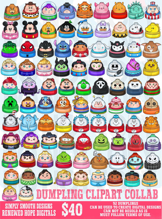 🥟DUMPLING CLIPART COLLAB WITH SIMPLY SMOOTH🥟