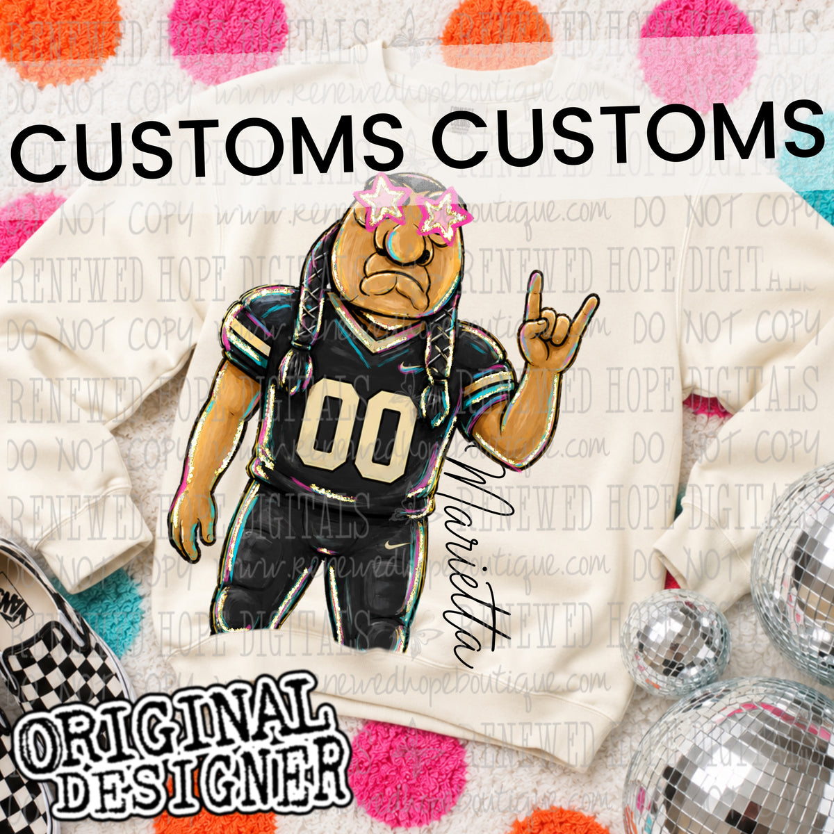🩷DELULU MASCOT FOOTBALL CUSTOMS🩵