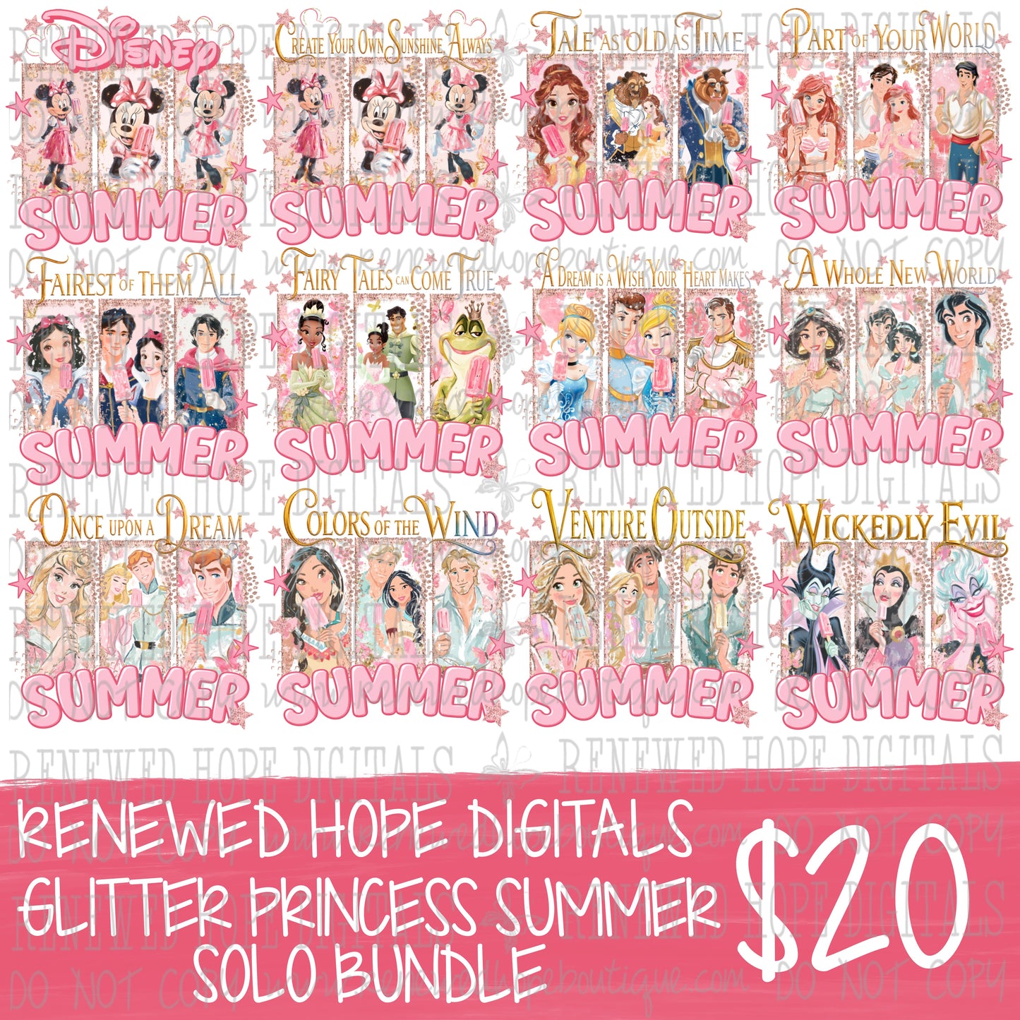 ✨👑GLITTER SUMMER PRINCESS SOLOD BUNDLE👑✨
