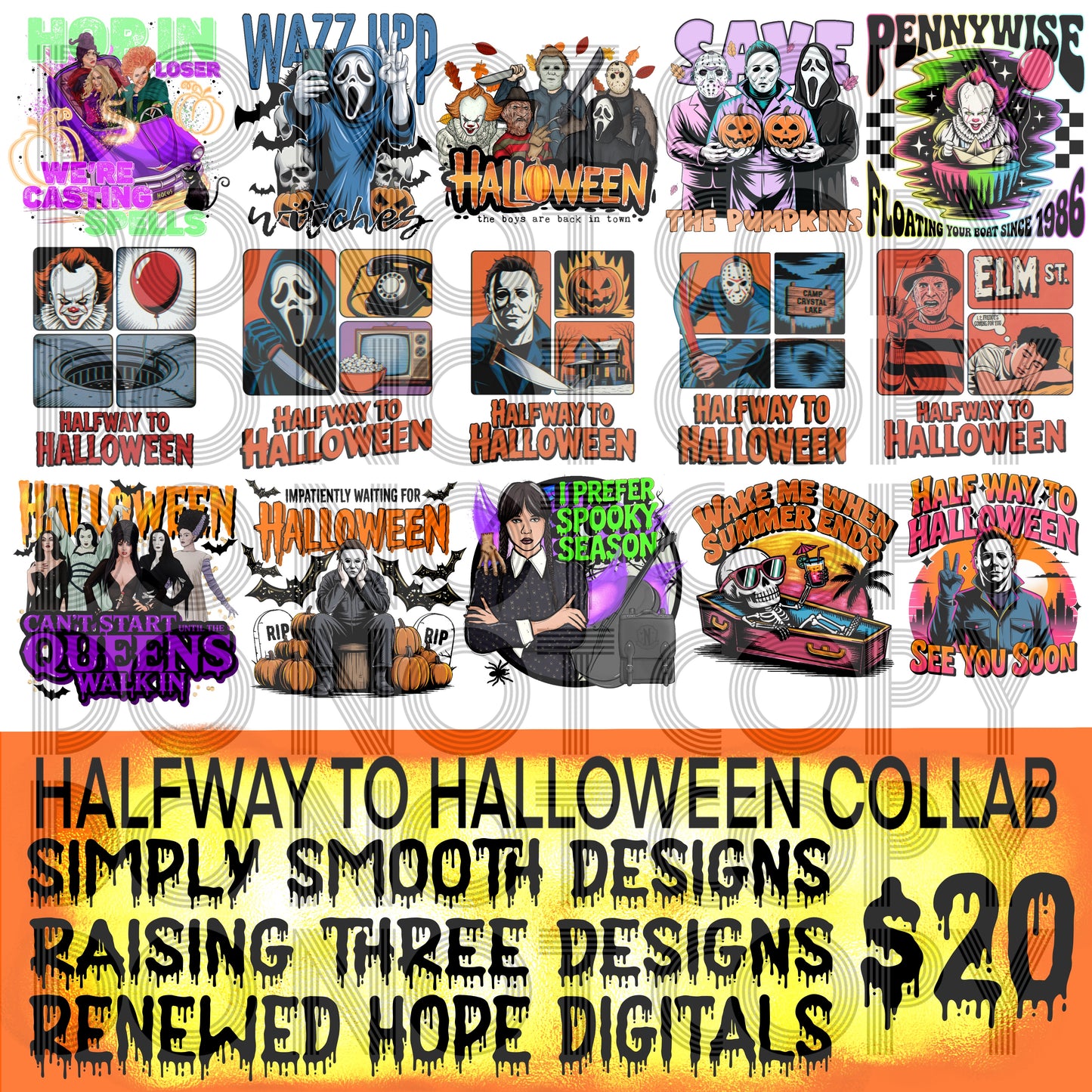 🎃 HALFWAY TO HALLOWEEN COLLAB W/ SIMPLY SMOOTH DESIGNS & RAISING THREE DESIGNS👻