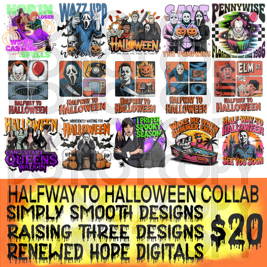 🎃 HALFWAY TO HALLOWEEN COLLAB W/ SIMPLY SMOOTH DESIGNS & RAISING THREE DESIGNS👻