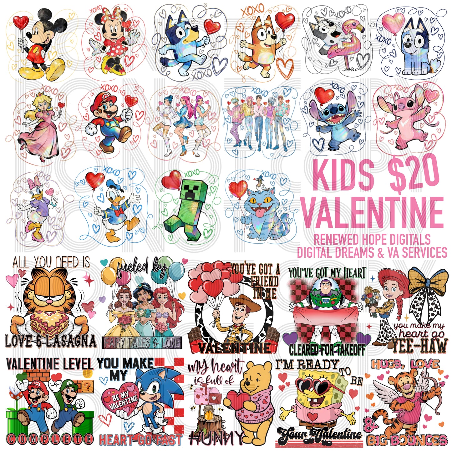 ❤️KIDS VALENTINE COLLAB W/ DIGITAL DREAMS AND VA SERVICES💙