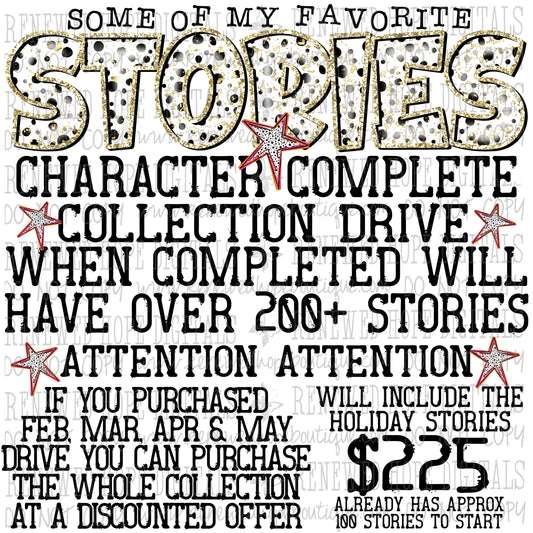 💜SOME OF MY FAVORITE STORIES CHARACTER COLLECTION DRIVE💜
