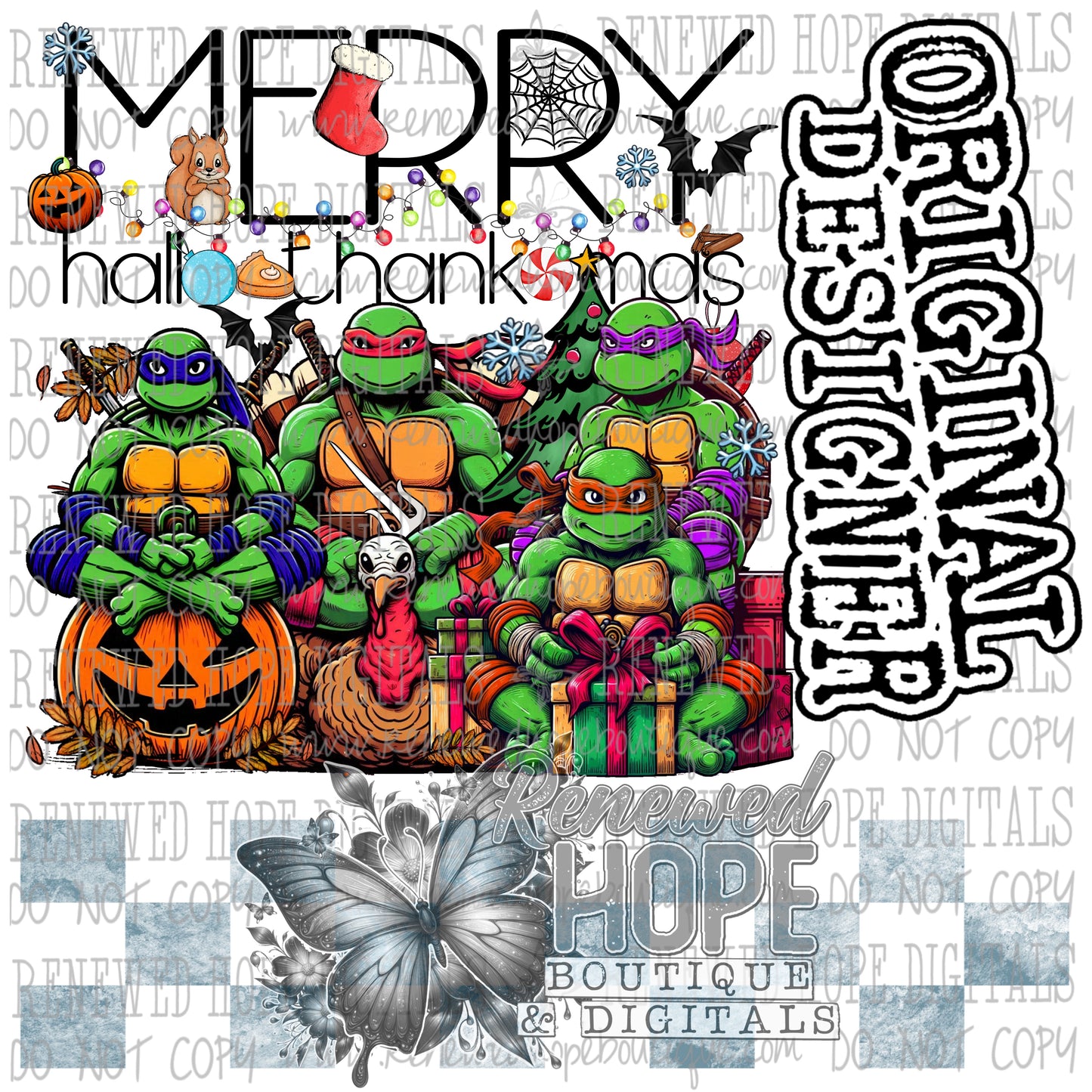 🐢NINJA TURTLES HALLO-THANK-MAS🎃🍗🎄