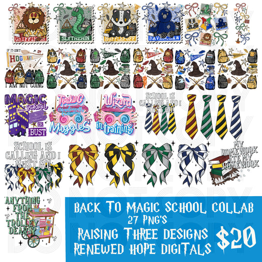 ✨BACK TO MAGIC SCHOOL COLLAB W/RAISING THREE DESIGNS✨