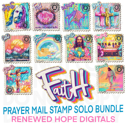 ✝️FAITH PRAYER MAIL STAMP SOLO BUNDLE✨