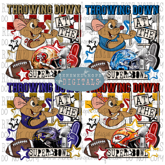 ❤️GUS🏈GUS🩵SUPER🏈BOWL🩶THROW DOWN🏈BUNDLE🖤 INCLUDES POCKET DESIGN