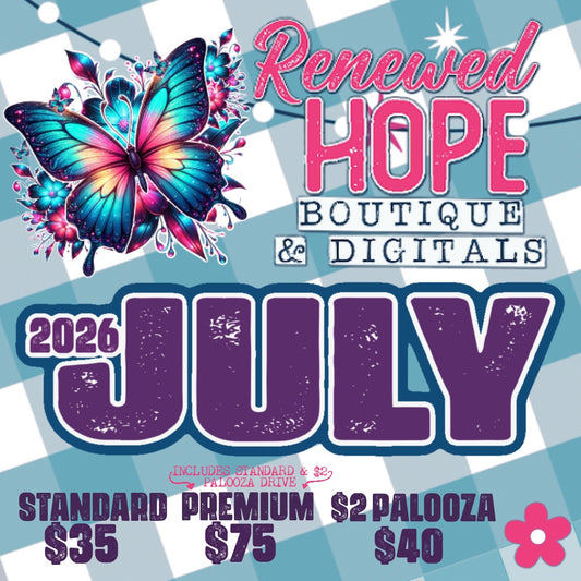 JULY 2026 MONTHLY DRIVE DESIGN DRIVE/STANDARD/PREMIUM/ $2 PALOOZA DRIVE