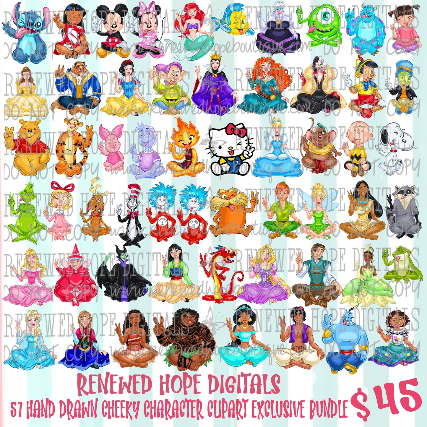 ✌🏼CHEEKY CHARACTERS EXCLUSIVE CLIPART BUNDLE✌🏼