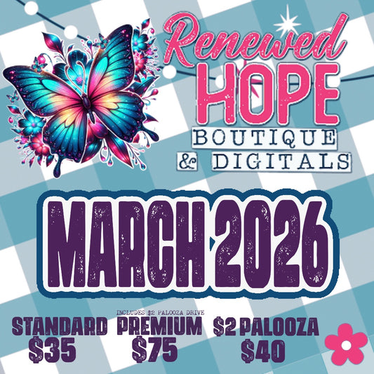 MARCH 2026 MONTHLY DRIVE DESIGN DRIVE/STANDARD/PREMIUM/ $2 PALOOZA DRIVE