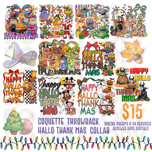 🎀COQUETTE HALLO-THANK-MAS MINI COLLAB W/DIGITAL DREAMS AND VA SERVICES🎃🍗🎄