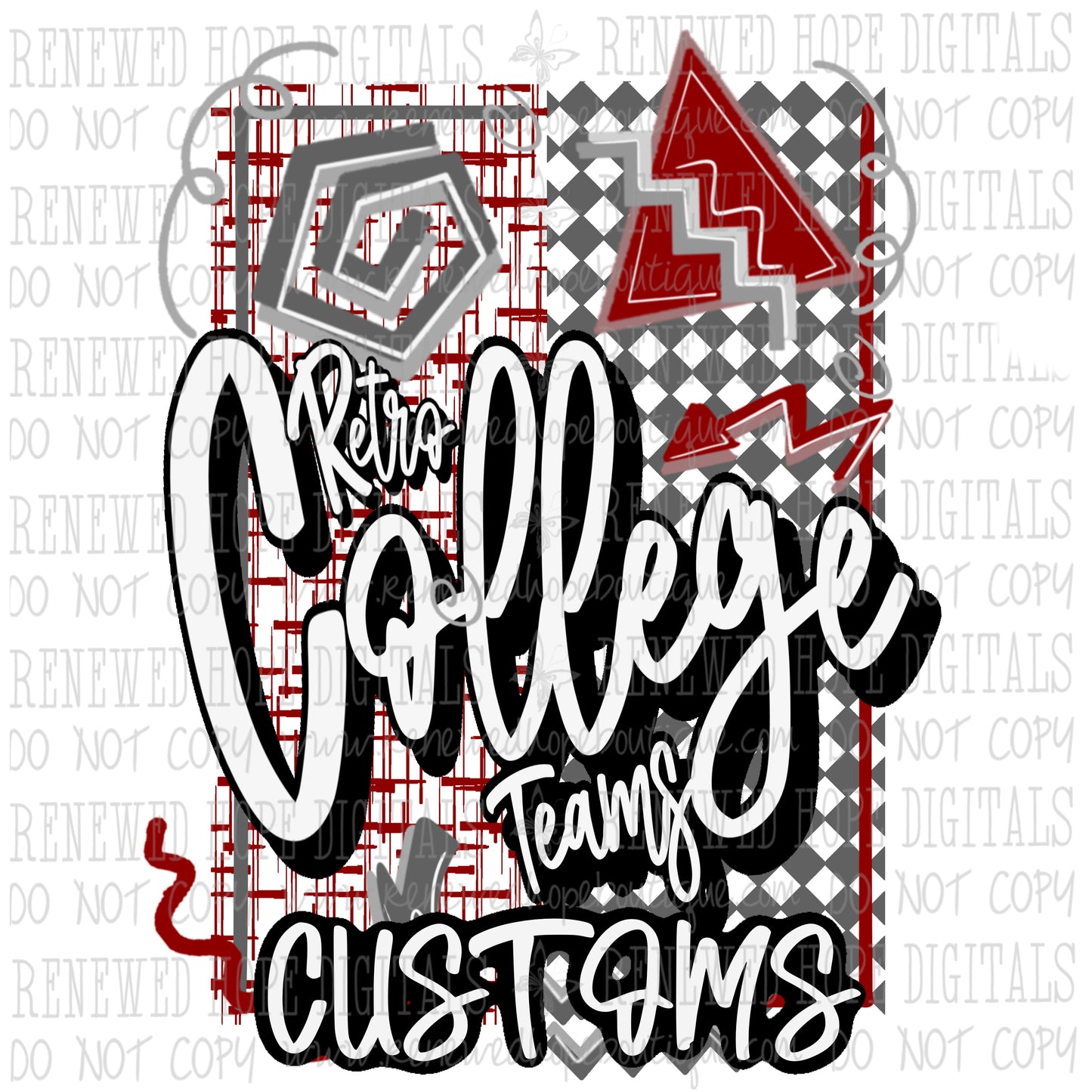 🪩RETRO  COLLEGE TEAM CUSTOM🪩