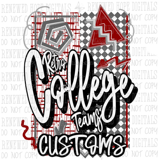 🪩RETRO  COLLEGE TEAM CUSTOM🪩