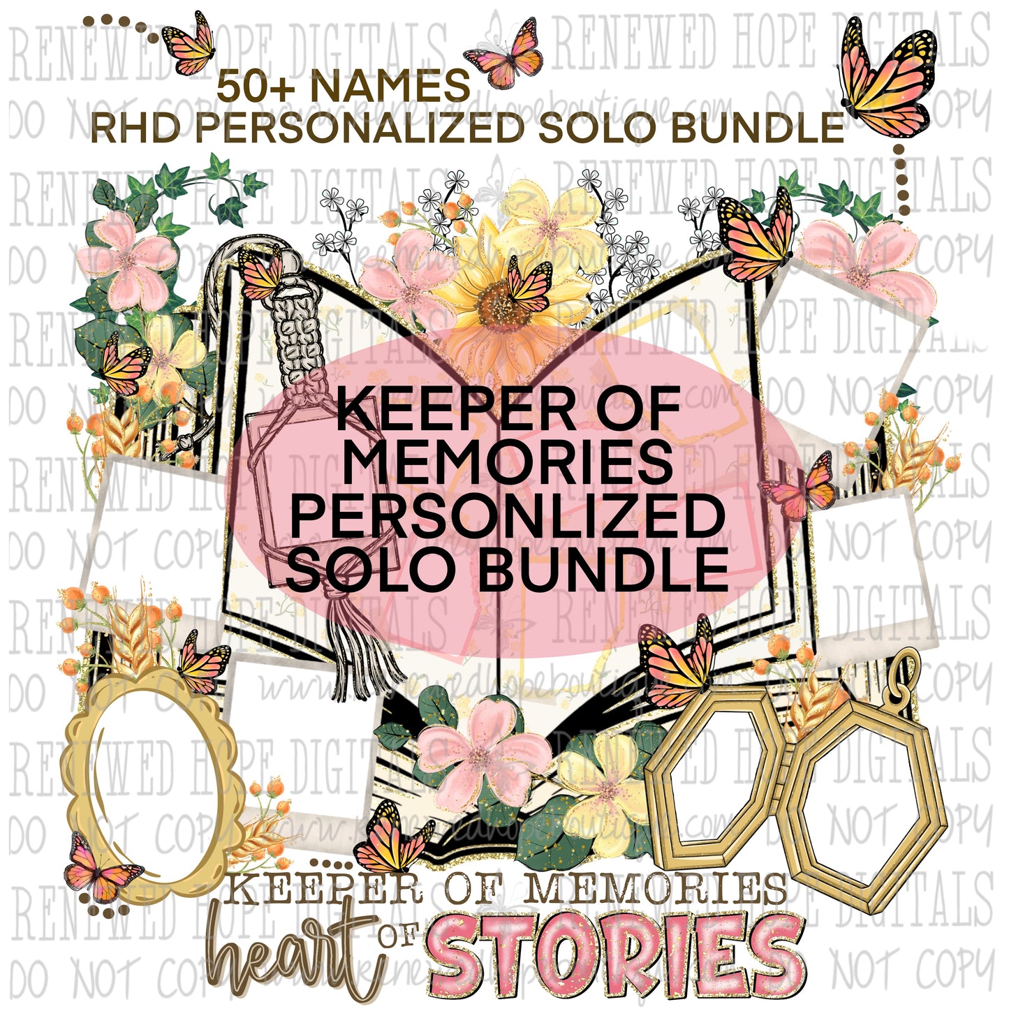🩷KEEPER OF MEMORIES, HEART OF STORIES PERSONALIZED SOLO BUNDLE 50+ NAMES🩷